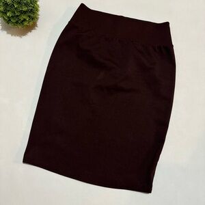 Apt 9 Long Modest Maroon Red Stretch Knee Length Pencil Skirt Women’s Size Small